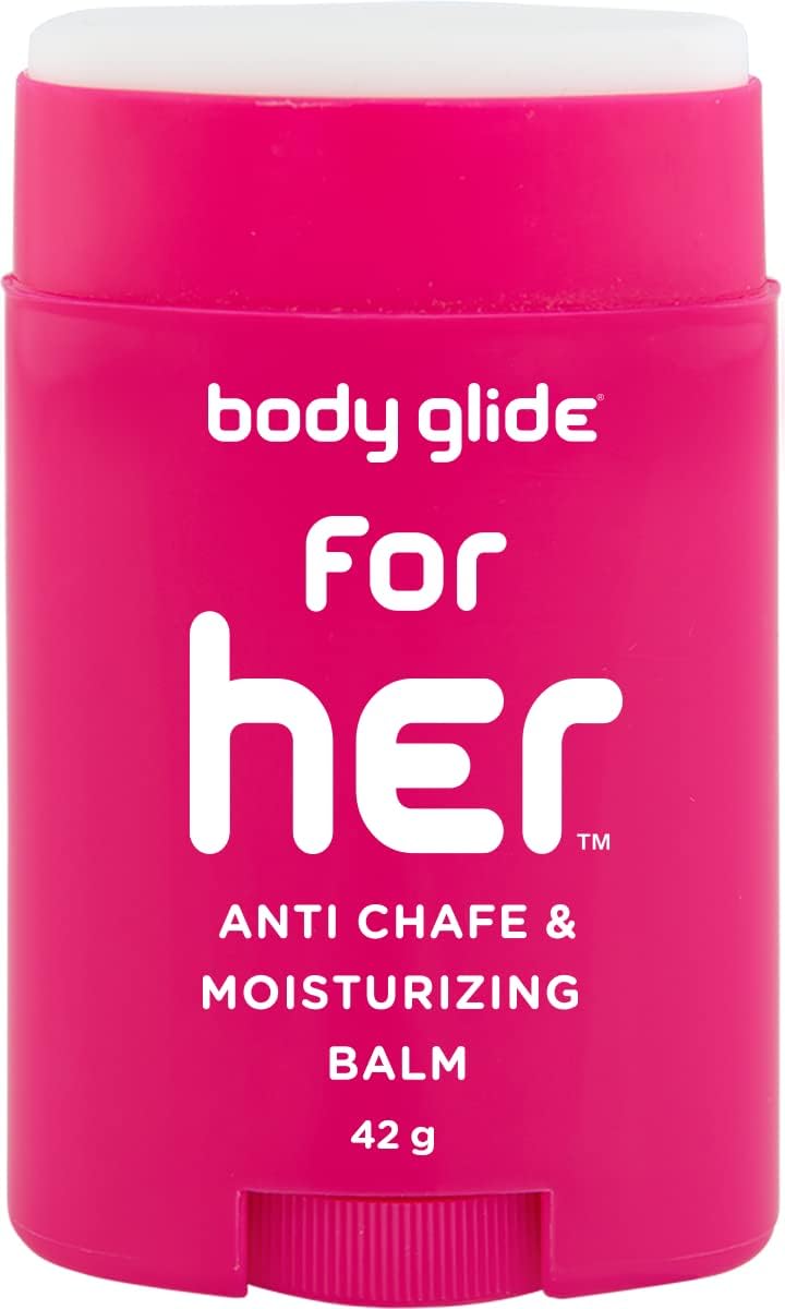 For Her 42g - Body Glide Anti Chafe Balm | Chafing stick with added emollients | Great for dry, sensitive skin or sensitive areas | Use on chest, bra, butt, groin, arm, and thigh chafing
