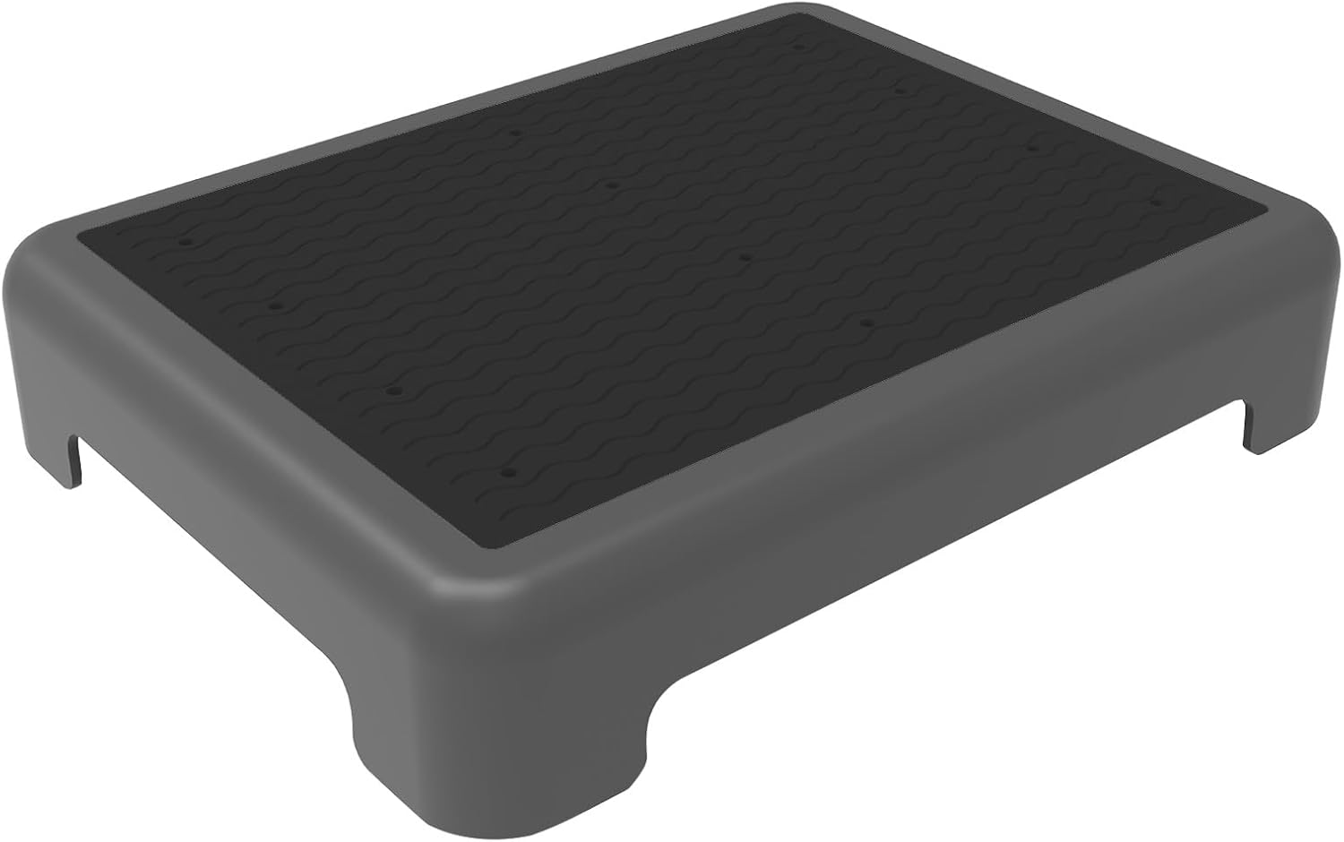 One Step Stool for Adults, Toddler Step Stools, 650 LBS Capacity Non-Slip Safety Step Platform for Elderly, Portable Stair Assist for Cars, Bedside, Kitchen, and Shower, Black Grey