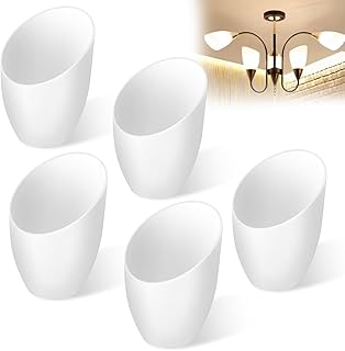 5 Pieces Plastic Lamp Shade Replacement Horseshoe Lampshade Cover White Floor Lamp Light Covers for Multi-Head Stand Up Lamp Pendant Light Bedroom - 1.4inch/35mm