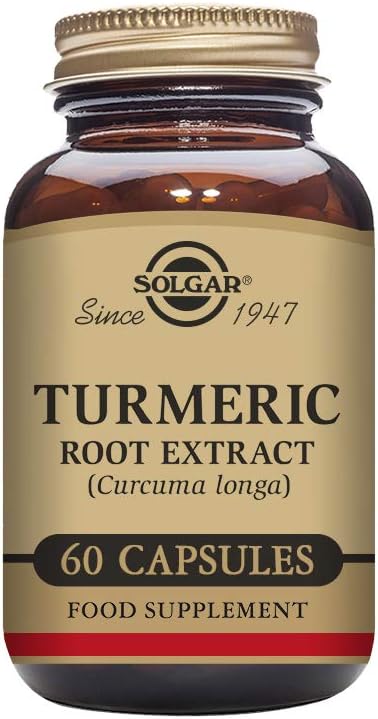 Solgar Turmeric Root Extract Vegetable Capsules - Pack of 60 - Antioxidant Benefits - Vegan and Gluten Free
