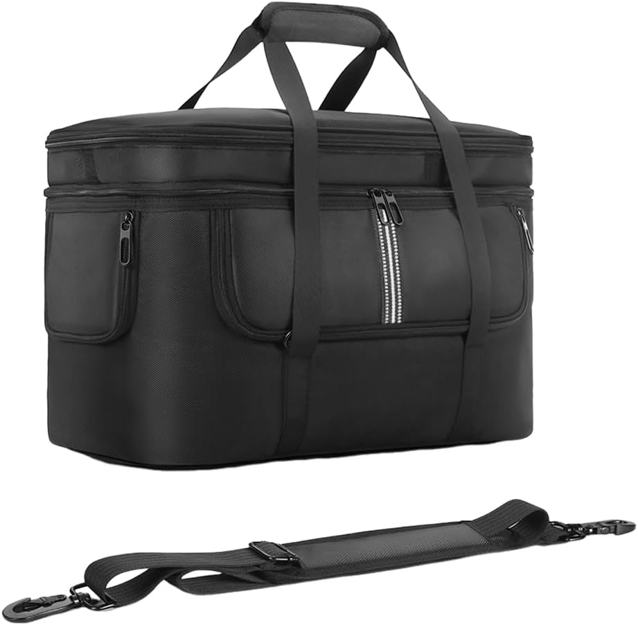 AZURAOKEY Carrying Case for DJI Power 1000 Portable Power Station Bag Travel Carrying Bag with Shoulder Strap & Handle for Solar Generator, Charging Cable and Accessories