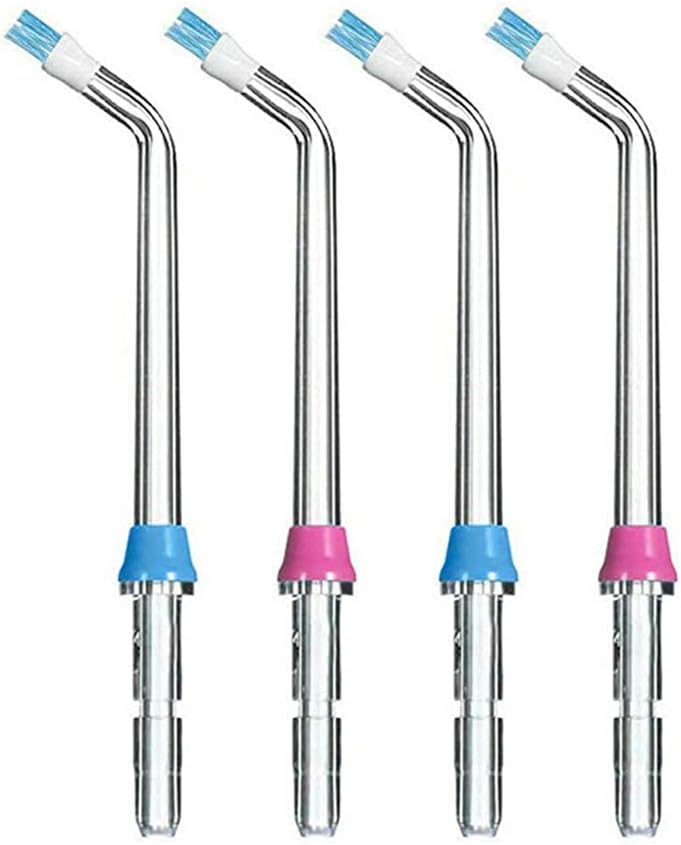 Plaque Removal Replacement Tips Compatible with Waterpik Water Flossers and Other Brand Oral Irrigators, Water Flosser Tip Replacement, Plaque Remove Brisles Tips(4-Pack)