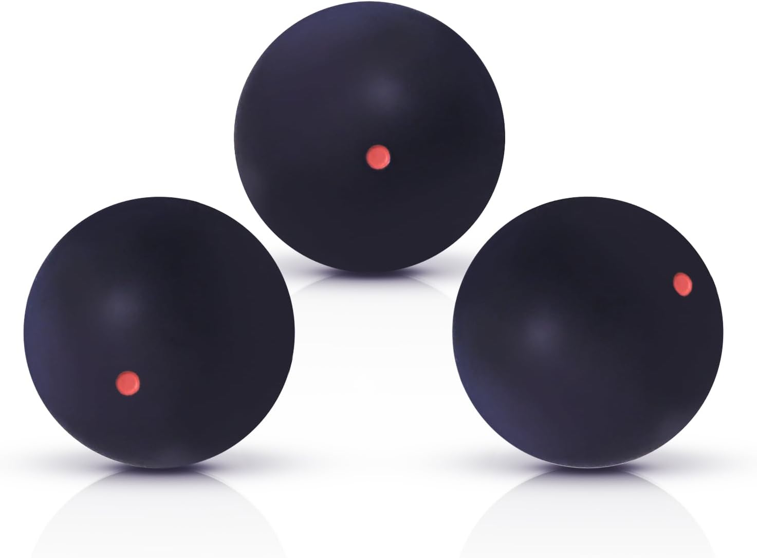 Flylin Single Dot Squash Ball, Squash Balls High Bounce for Competition Training, 37mm Beginner Sports Squash Ball Pack of 3