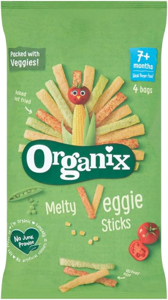 Organix Melty Veggie Sticks Multipack, 4 x 18 g