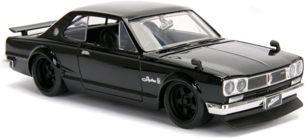 Jada 1:24 Brian's 1971 Skyline 2000 GT-R-Black, Metal, One Size