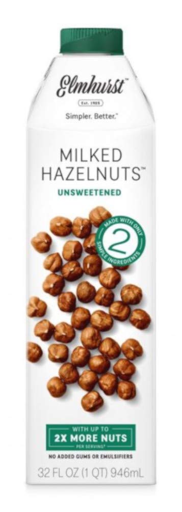 ELMHURST Unsweetened Hazelnut Milk, 32 FZ