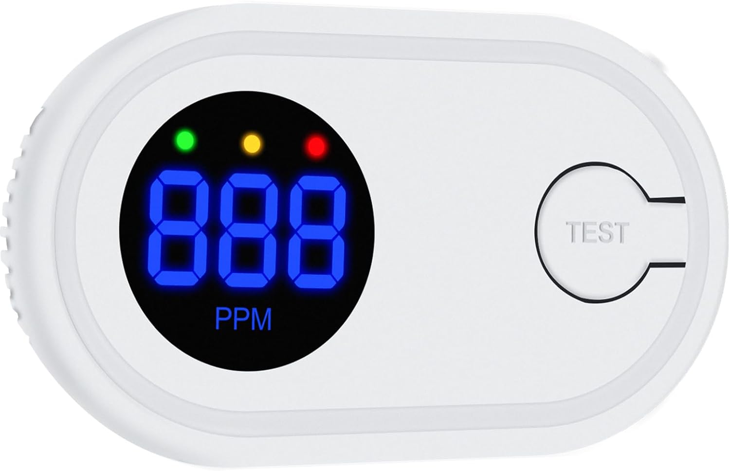 Carbon Monoxide Detector,Carbon Monoxide Alarm with PPM Display,CO Alarm with Test Button Battery Powered,CO Detector Monitor with 85 dB Audible for Home and Holiday(Batteries NOT Included)