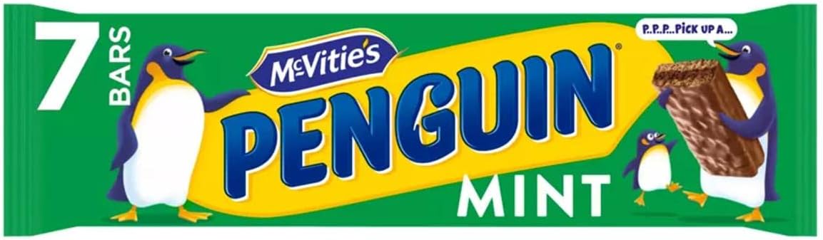 McVitie's Penguin Mint Biscuit Bar 7 x 24.6g, 172g