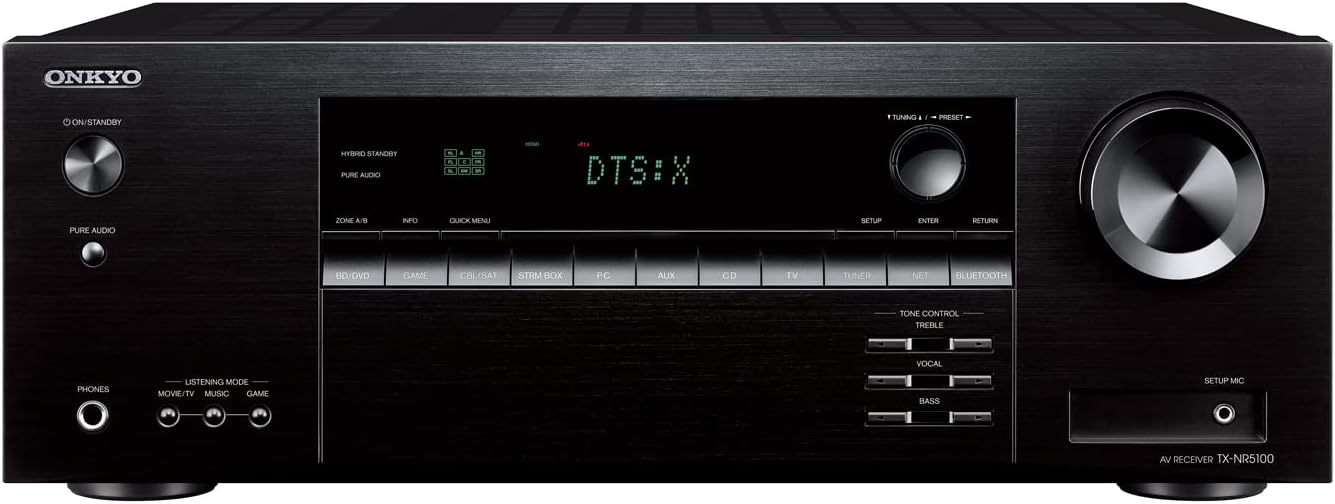 Onkyo TX–NR5100 7.2-Channel 8K Smart AV Receiver - Black