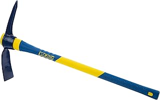 Estwing 5-Pound Pick Mattock, 36-Inch Fiberglass Handle, Ideal for Hoeing in Tight Quarters or Rocky Soil