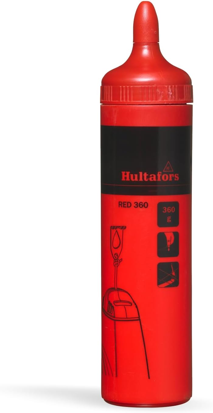 Chalk line Refill Red 360g I Hultafors I For indoor & outdoor use I Creates precise & long-lasting lines I Intense colour thanks to high proportion of colour pigments I 652433