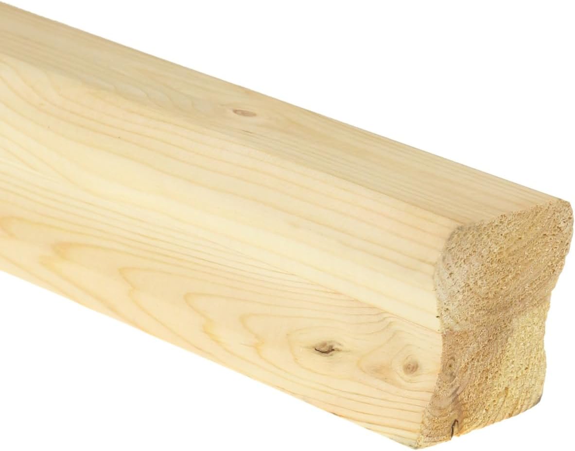 Pine HR Handrail Ungrooved 58x58mm – Stair Parts for Glass or Timber Spindles – Multiple Lengths (2400mm)