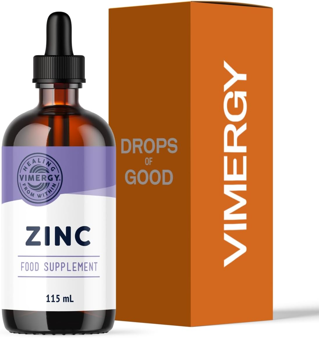 Vimergy Organic Zinc Supplements For Women & Men (7.5mg Liquid Zinc Per Serving) Fast-Absorbing Immune Support, Promotes Healthy Bones & Skin, USDA Certified Organic, Vegan, Up to 57 Servings (115 mL)