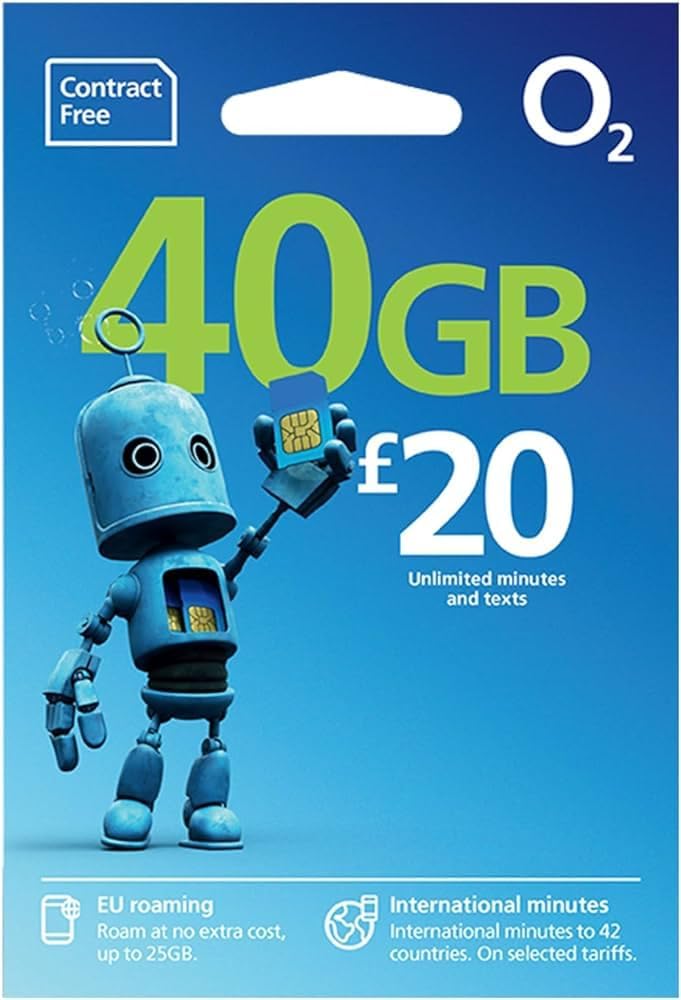 O2 Nano Sim Card 4G Unlimited Calls, Texts and Data For Iphone 4, 4S, 5, 5C, 5S, 6, 6S, 6 Plus & Other Nano Compatible Phone & Tablets Devices -> Mobiles Directs Communications Ltd
