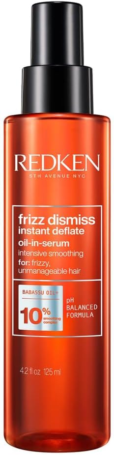 REDKEN Hair Oil-In-Serum, Babassu Oil, Smooths Hair, Lightweight, Frizz Dismiss Instant Deflate, 125 ml