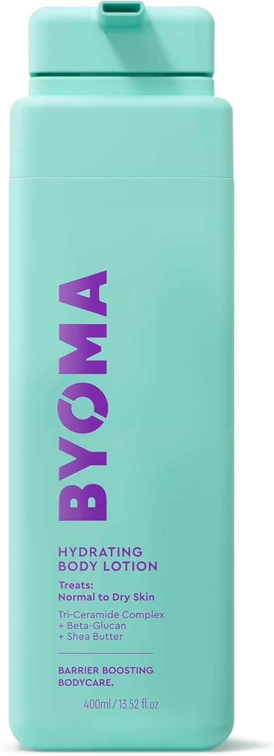 BYOMA Hydrating Body Lotion (400ml) For Normal to Dry Skin - Creamy Body Moisturiser with Tri-Ceramide Complex, Nourishes, Hydrates and Protects Skin Barrier, Vegan
