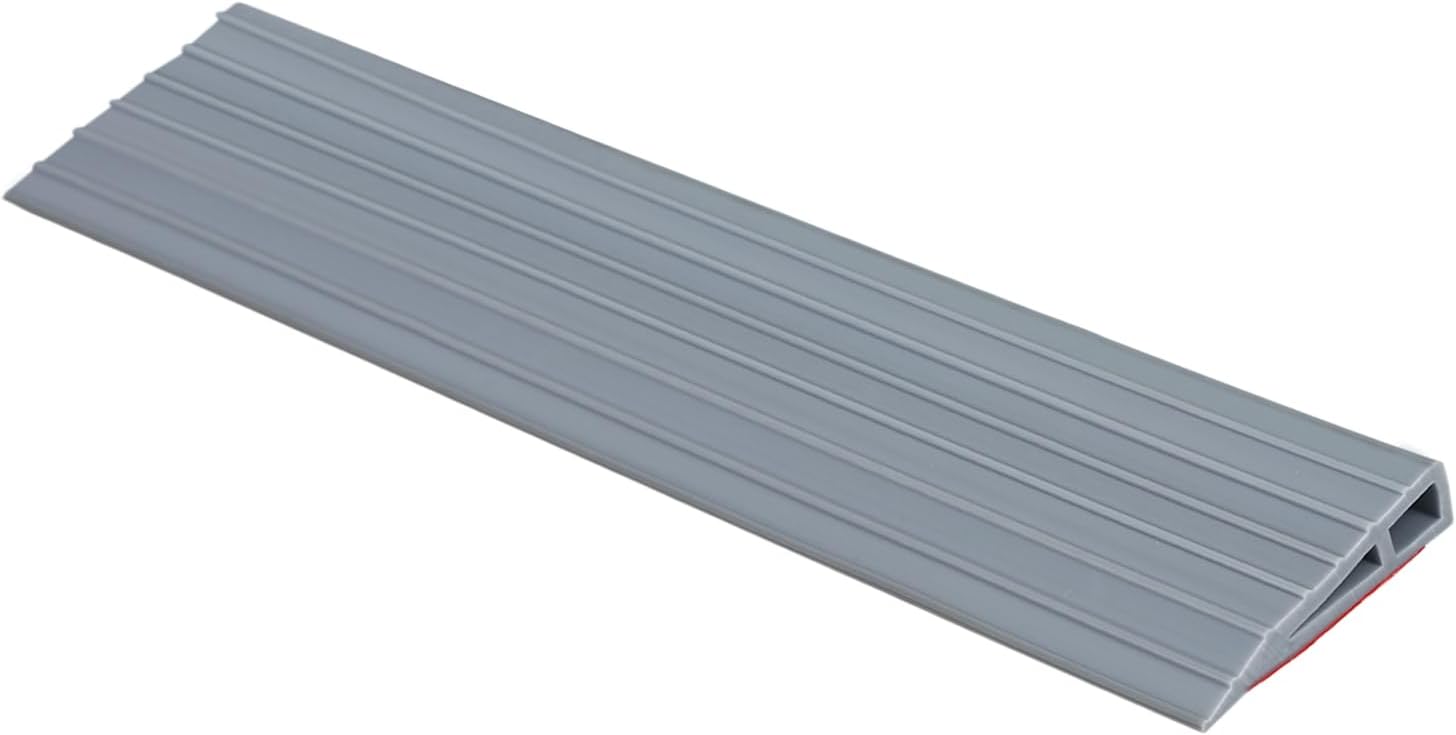 Door Threshold Ramp, Kerb Ramp, 100 cm Transition Profile, Non-Slip Ramp 2 cm High, Width: 8 cm, Suitable for Indoor and Outdoor Use, Bathroom, Door, Supermarket, Garage (Grey)