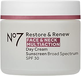 No7 Multi Action Face & Neck SPF 30 Day Cream, Face Moisturizer, 1.69 Fl Oz (Pack of 1) | Hyaluronic Acid