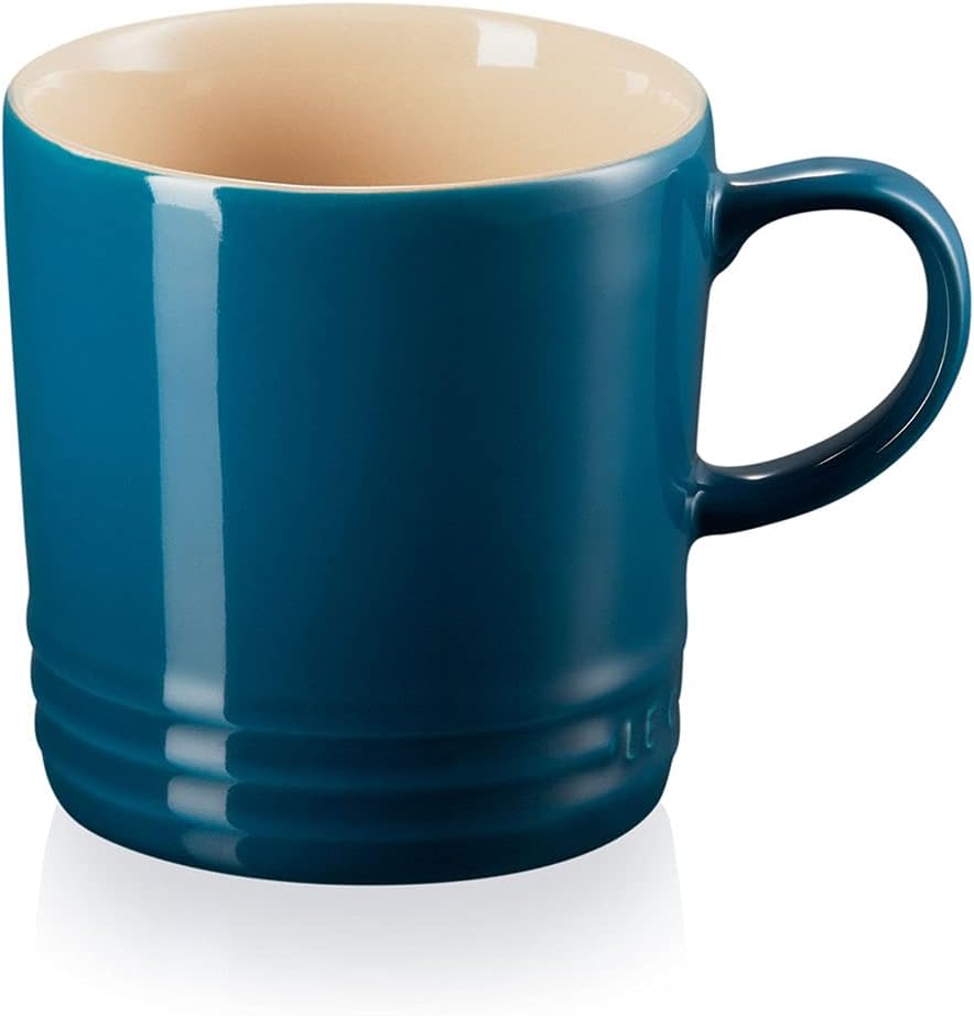 LE CREUSET Stoneware Coffee Mug, 350 ml, Deep Teal, 70302356420002