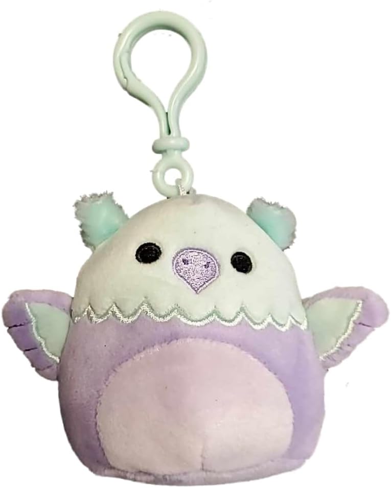 Squishmallows 3.5"" Clip-On Minerva The Griffin, Small, Purple
