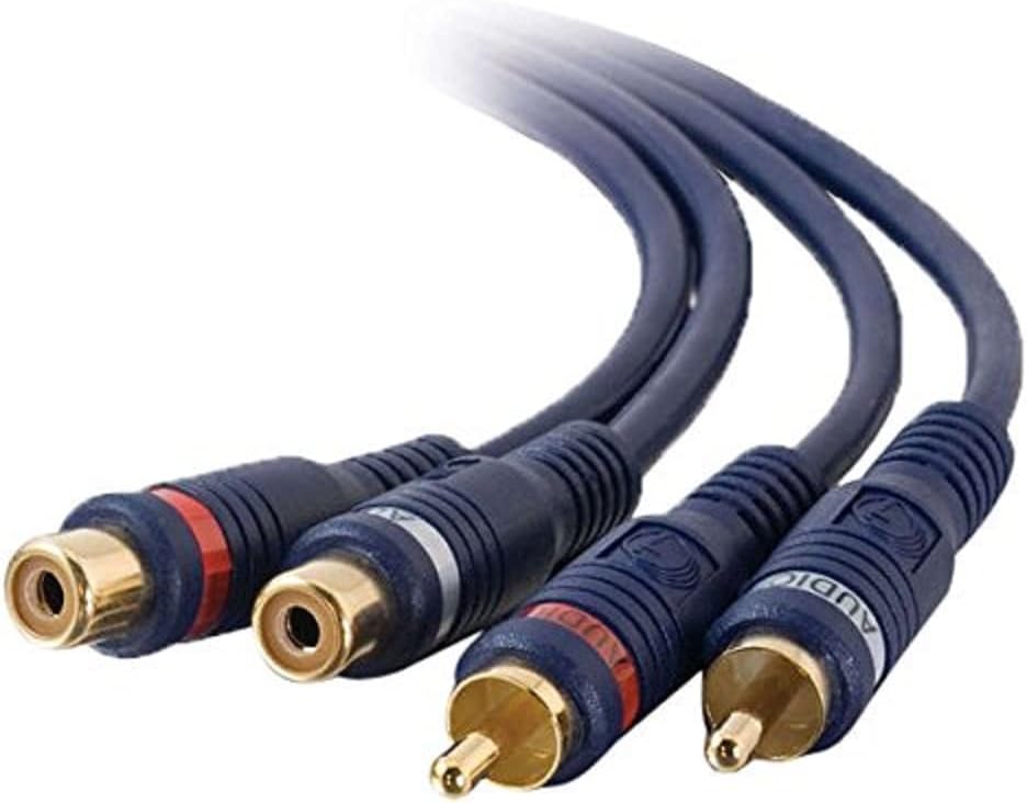 Legrand - C2G RCA Stereo Audio Cable, RCA Audio Cable, 6 ft RCA Cable, Blue RCA Extension Cable, 1 Count, C2G 13040