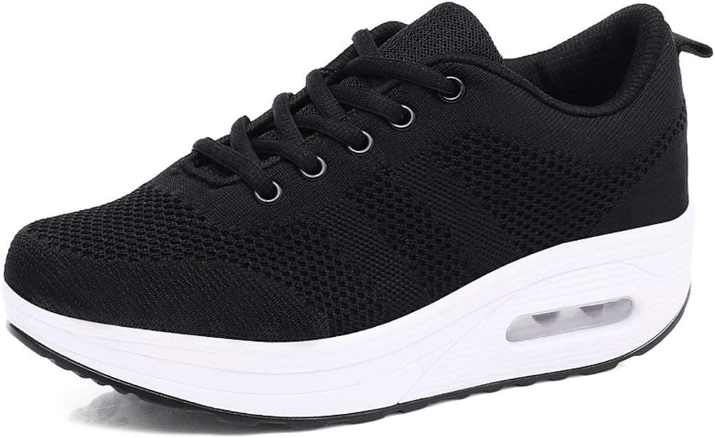 Women's Lightweight Sneakers,Trainers Ladies Casual Comfortable Walking Shoes Platform Wedges Breathable Running Shoes