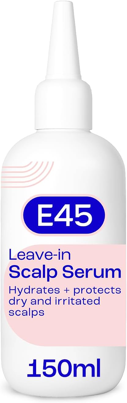 E45 Hydrating Scalp Serum, Protects Against Dryness, Itch & Irritation, Helps Reduce Dandruff & Sebum, Moisturises Sensitive Skin, Fragrance Free, 150ml