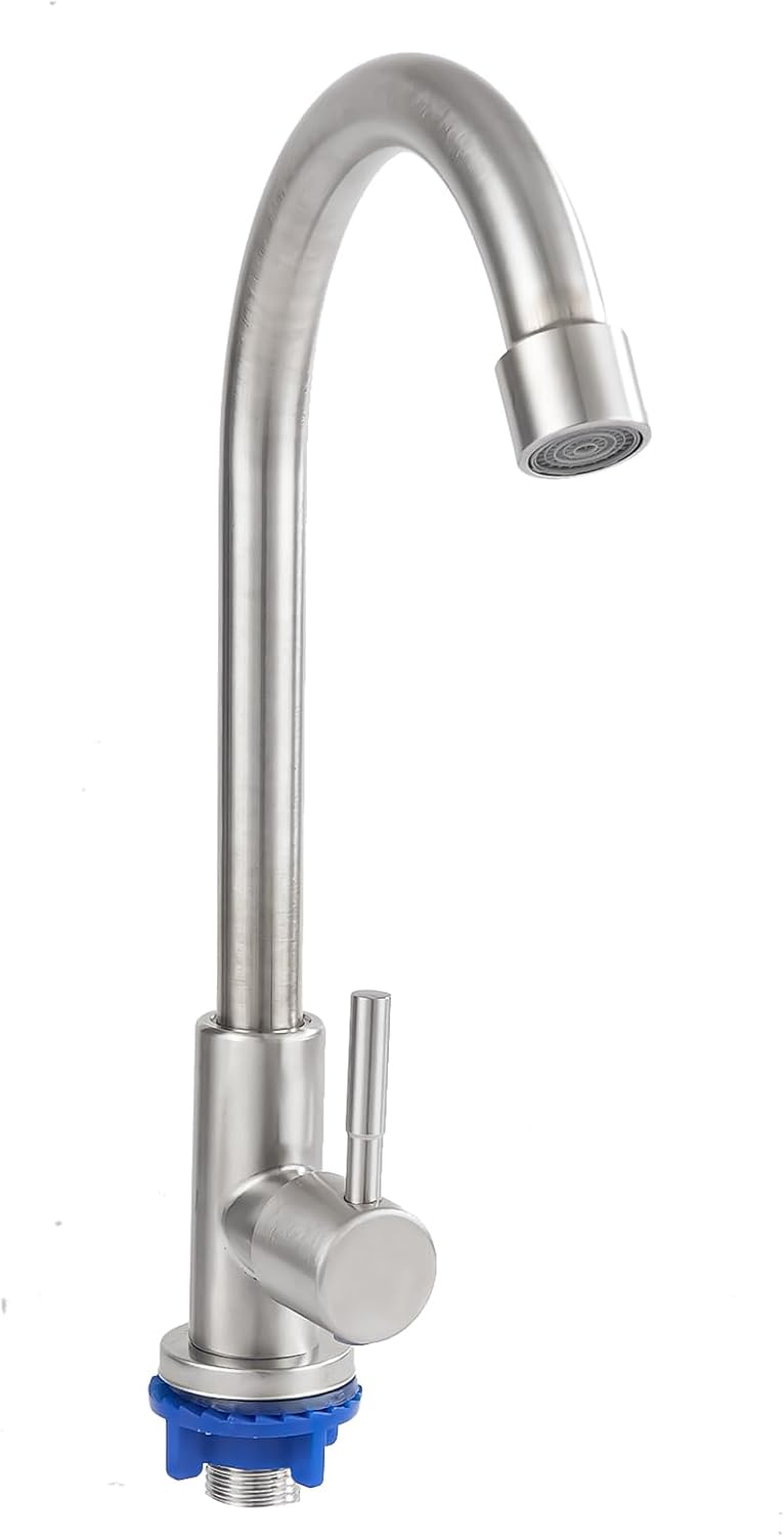 304 Stainless Galley One Hole Single Handle Modern High Arc Bar Sink Faucet suitable for Kitchen and Outdoor Sink