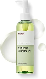 ma:nyo Herb Green Cleansing Oil 6.7 fl oz (200ml) Korean Facial Cleanser, Daily Makeup Remover for Women, Effective Cleansing Without Clogging Pores, with Artemisa, Tea Tree