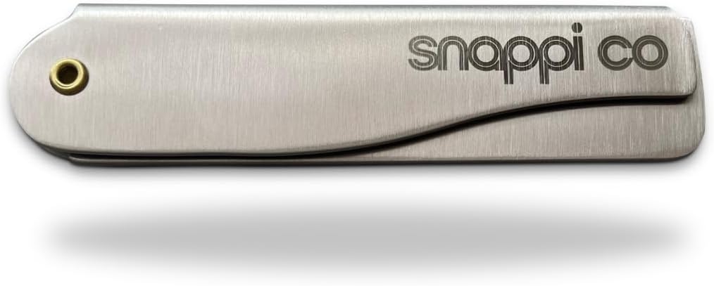 Snappi Co® Metal Folding Beard Comb | 304 Stainless Steel Pocket Comb for Men for Beard Grooming, Hair Styling & Moustache Care | Compact Flip Comb, Portable Mens EDC Accessories | Includes Gift Box