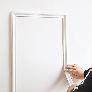 Peel and Stick Chair Rail Molding, Self-Adhesive Wall Trim for Home Decoration & Wall Protection, 9.8ft x 1.6in