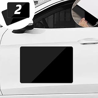 2 Pack Black Blank Car Magnets with 50 mils, Prevent Car Scratches & Dents, Rounded Corners Blank Car Magnet Set, Magnet for Car to Advertise Business and Cover Company Logo