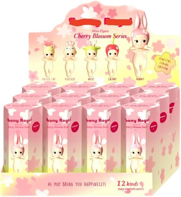 Mini Angel Hippers Lying Down Angel Anime Figures Toys Original Mini Figure Limited Edition,1PCS Sealed Blind Box,Cute Collectors Figure (Pink B)