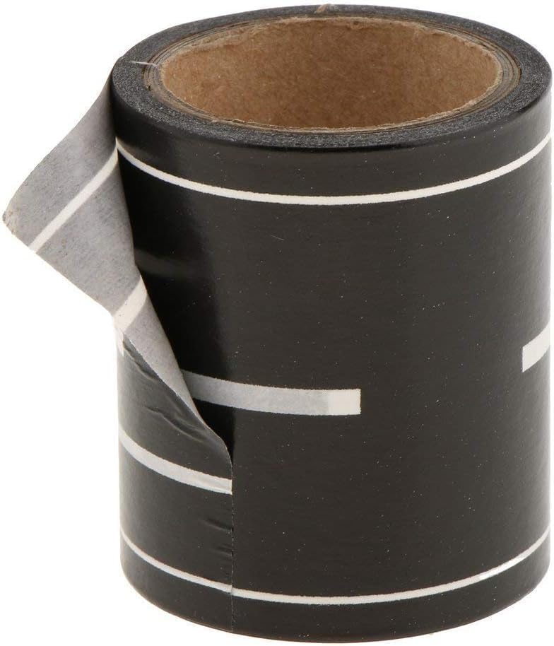 Black Highway Road Play Tape Sticker for Car Track Removable Very Practical，Papeterie and Stickers，Desktop Ornament,Arts and Crafts