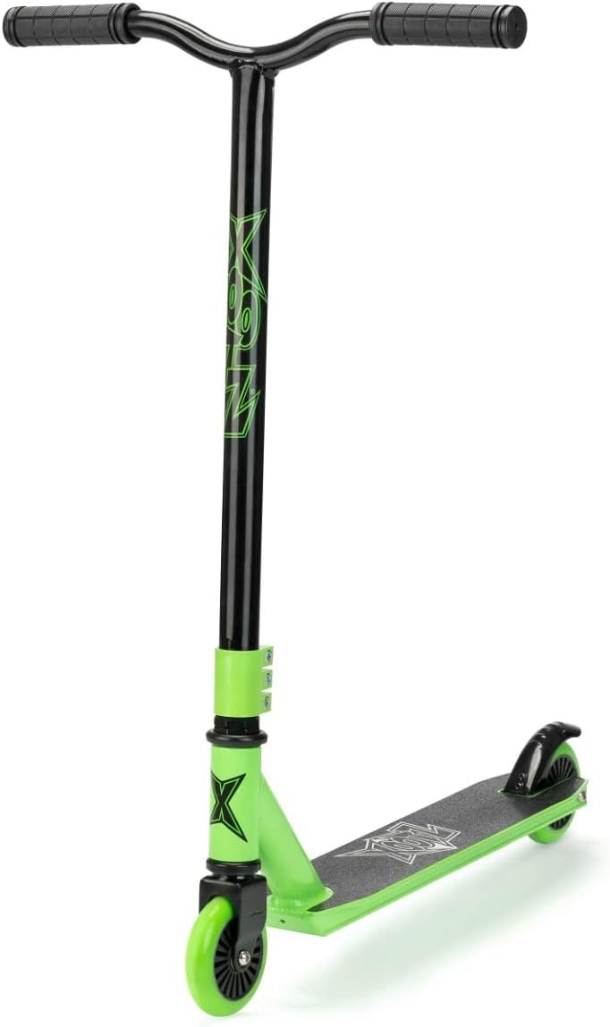 Xootz Phantom Stunt Scooter, Adult and Kids Kick Scooter, Freestyle, T Bar Scooter, Black