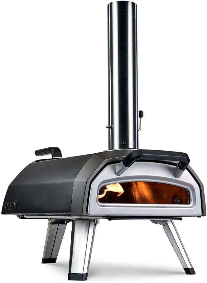 Ooni Karu 2 Multi-Fuel Outdoor Pizza Oven - Wood and Gas Outdoor Pizza Oven with Pizza Stone & Intergrated Thermometer, Pizza Oven Outdoor, Dual Fuel 12 Inch Pizza Maker, Outdoor Cooking Grill