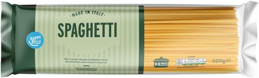 Amazon Brand - Happy Belly Spaghetti, 500g
