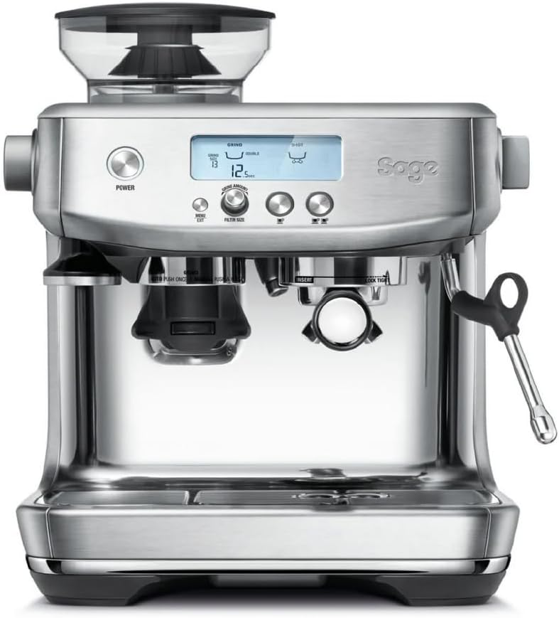 Sage - The Barista Pro, Bean to Cup Coffee Machine with Grinder and Milk Frother, Brushed Stainless Steel