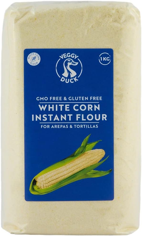 Veggy Duck - Instant Pre-Cooked White Corn Flour (1Kg) - Gluten Free | White Maize Meal