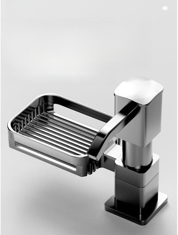 Soap Dispenser for Kitchen Sink, Built in Sink Soap Dispenser Pump (Aluminum), Countertop Soap Dispenser Pump,No Need to Fill Little Bottle Again (Square with Tray)