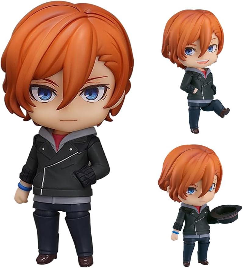 Anjinguang Bungo Stray Dogs Figure,Anime BSD Nakahara Chuuya Action Figure Statue,Q Version PVC Model Figurine Collectibles Desk Figur Gifts 10 cm