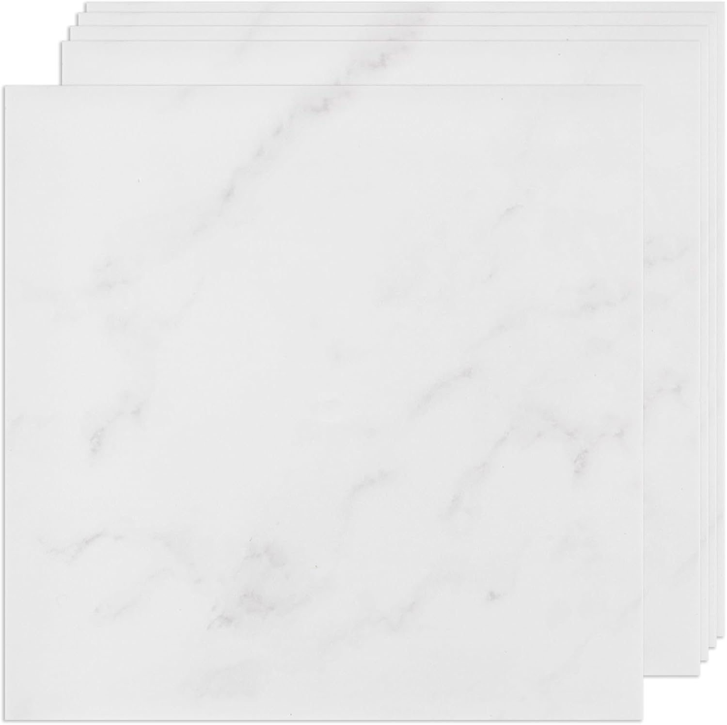 30 Pcs Peel and Stick Floor Tile 11.8x11.8 Inch - Marble Pattern Vinyl Flooring, Waterproof Removable Sticker Floor for Kitchen, Bathroom, Bedroom, Living Room - Easy Install, No Glue Needed