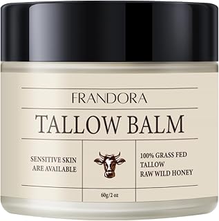 Beef Tallow and Honey Balm for Skin, All-Natural Moisturizer, Hydrating Tallow Balm with Raw Honey and Beeswax, Grass-Fed Beef Tallow & Raw Wild Honey Blend