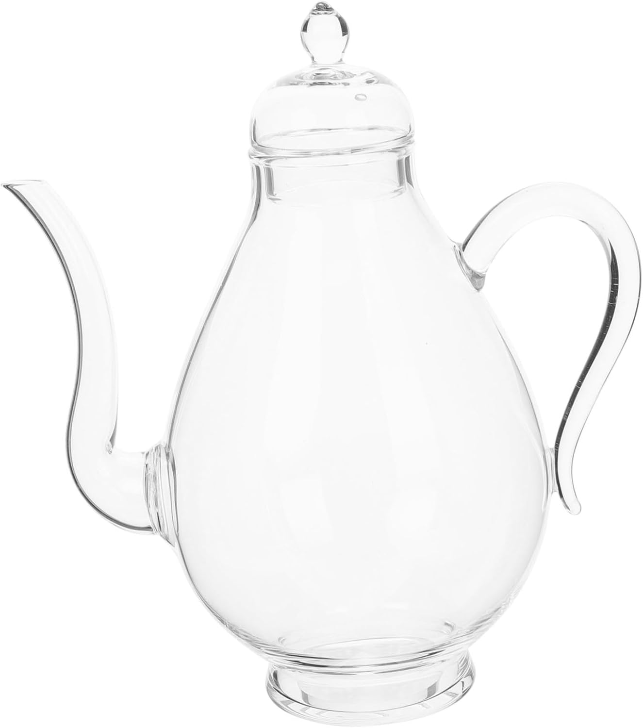 Mipcase Vintage Glass Tea Kettle Infuser Heat Resistant Stovetop Safe Small Teapot for Loose Leaf Teas
