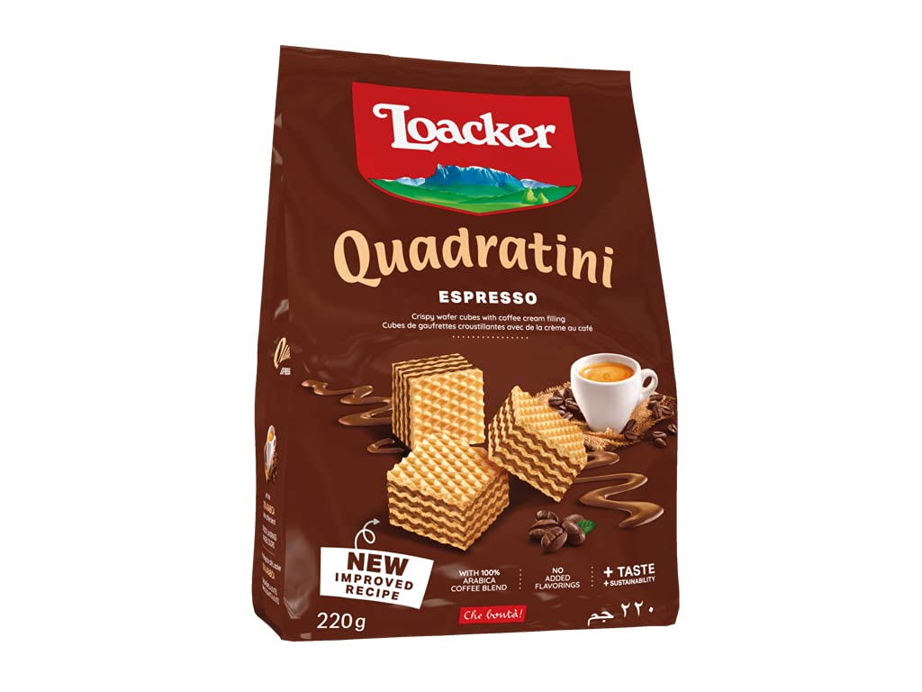 Loacker Wafer Quadratini espresso, 7.76 Ounce