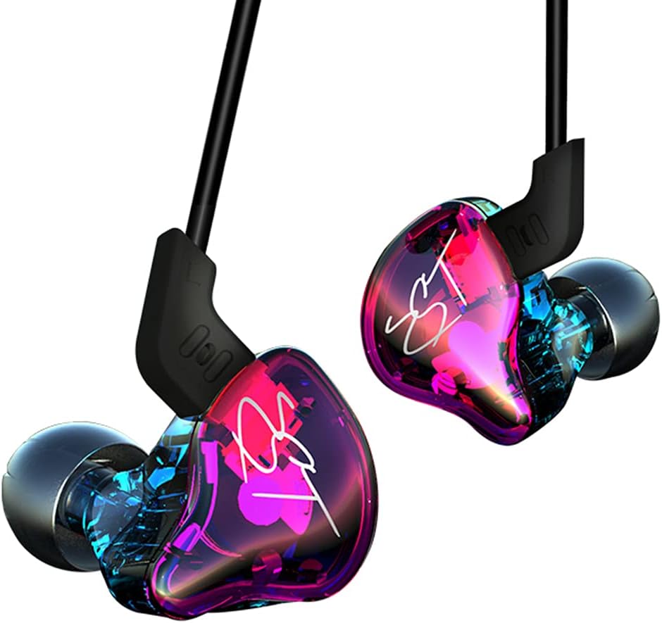 Yinyoo HiFi Headset KZ ZST Colorful Hybrid Banlance Armature with Dynamic in-Ear Earphone Stereo Headphone Earbuds (No mic, Purple)