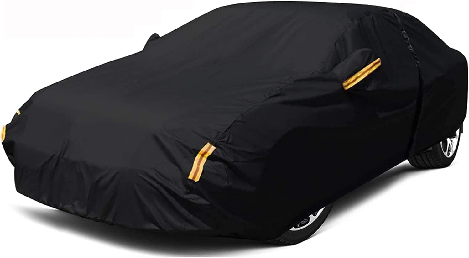 NEVERLAND Sedan Car Cover Waterproof Heavy Duty All Weather Protection Snow Anti-UV Windproof Outdoor Full Car Cover Fit for Automobiles BMW/Mercedes-Benz/Honda（for Car Size:183''L x 70''W x 59''H）
