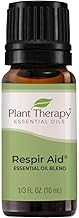Plant Therapy Respir Aid Essential Oil Blend 10 mL (1/3 oz) Sinus, Airway and Congestion Clearing Synergy Blend 100% Pure, Undiluted, Natural Aromatherapy, Therapeutic Grade