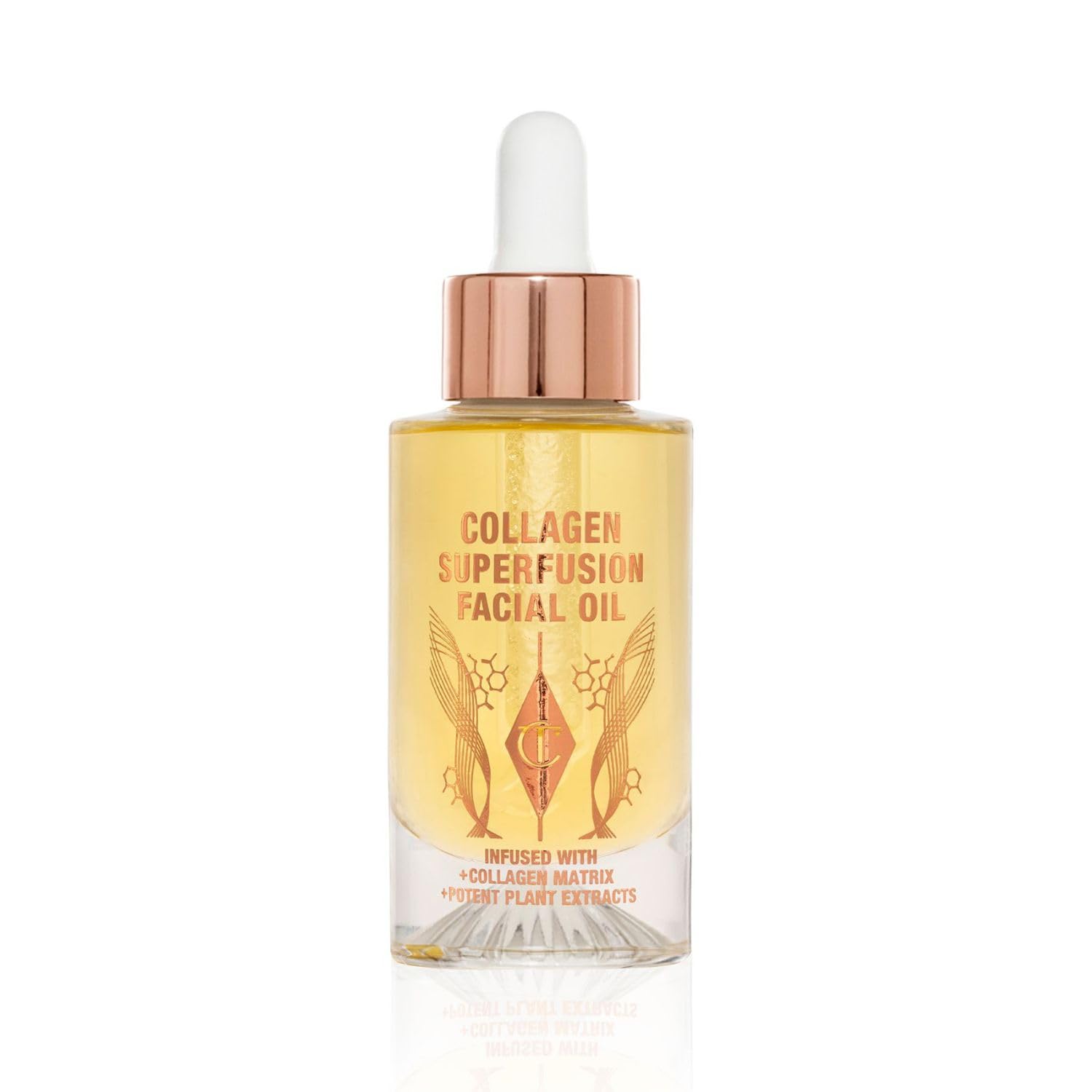 Charlotte Tilbury Collagen Superfusion Face Oil - Skin-Nourishing Collagen Facial Oil for a Glowing, Plump & Healthier-Looking Complexion - Enriched with Essential & Superfood Oils