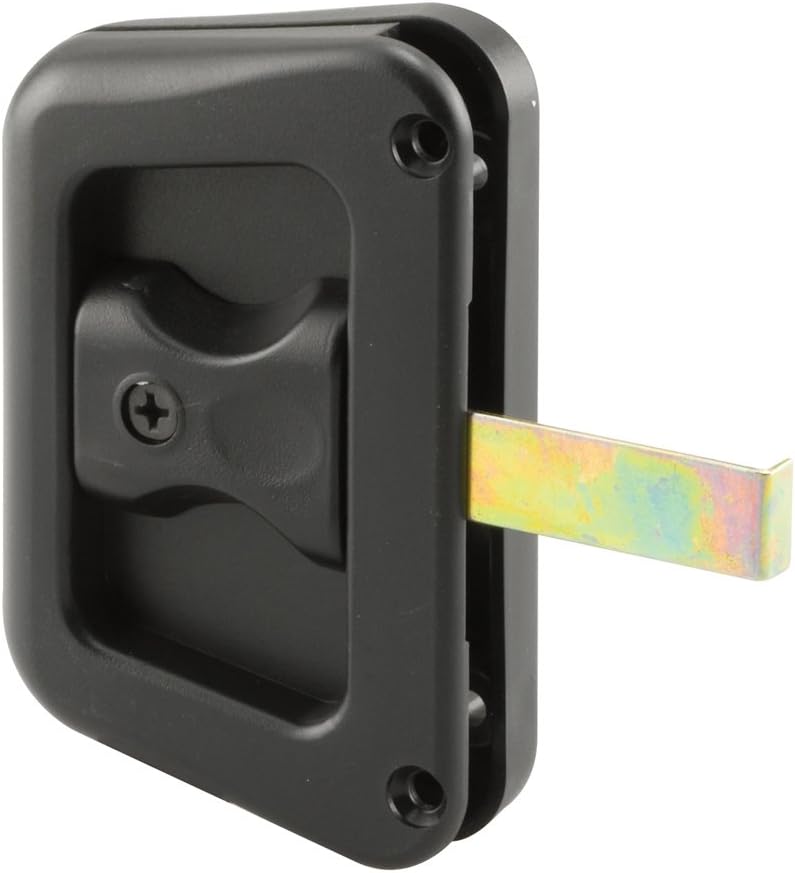 Prime-Line A 187 Black Plastic Hat Section Screen Door Handle and Latch (Single Pack)